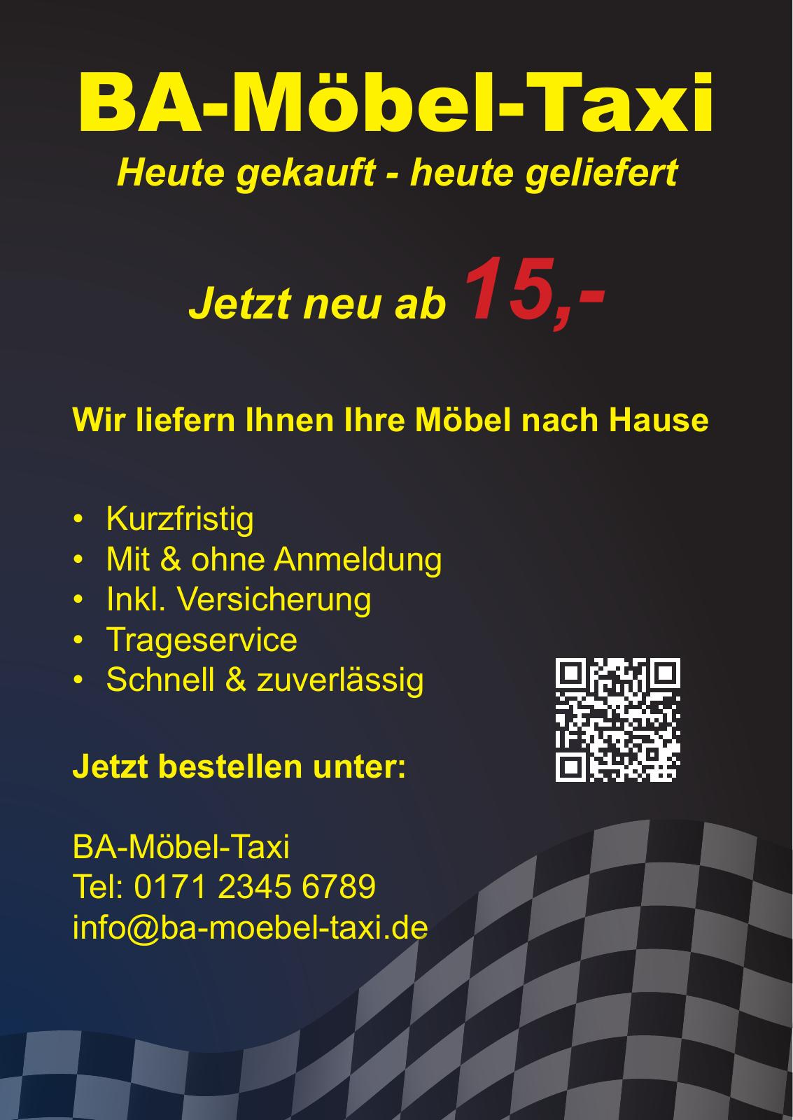 BA-Möbel-Taxi – Flyerentwurf · Archiv