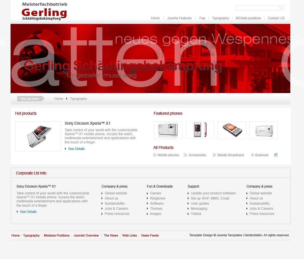 Gerling – Websiteansicht · Archiv